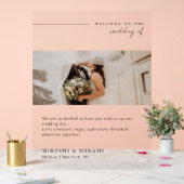 エレガント結婚モダンタイポグラフィ歓迎 アクリルサイン (ウェディング)