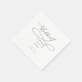 エレガント結婚モダンタイポグラフィ スタンダードカクテルナプキン (角)
