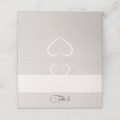 エレガント結婚モダンハートのシルエット プレイスカード (外部開封)