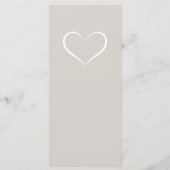 エレガント結婚モダンハートのシルエット メニュー (裏面)