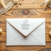 エレガント結婚モダンフローラ差出人住所 ラバースタンプ