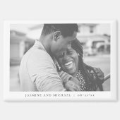 エレガント結婚モダン写真 マグネット (正面)