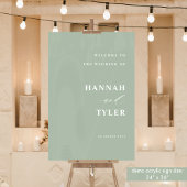 エレガント結婚モダン歓迎淡い色の緑 アクリルサイン
