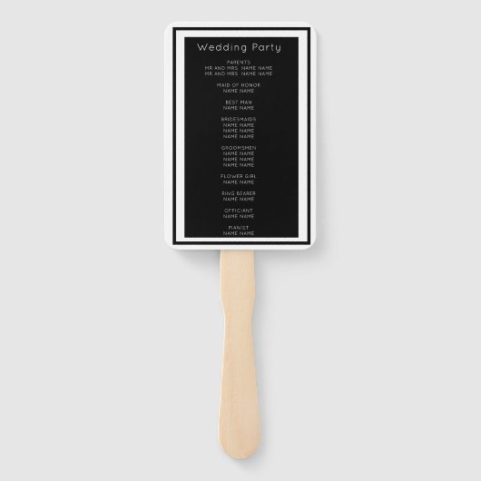 エレガント結婚モダン歓迎 ハンドファン (裏面)