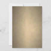 エレガント結婚モダン白金ゴールド セーブザデート (裏面)