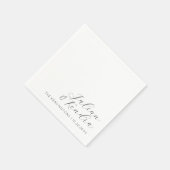 エレガント結婚モダン白黒 スタンダードカクテルナプキン (角)