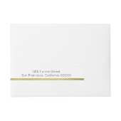 エレガント結婚モダン白 ラップアラウンド宛名ラベル (正面)