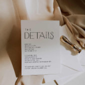 エレガント結婚モダン詳細 エンクロージャーカード