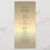 エレガント結婚モダン金ゴールド プログラム (裏面)