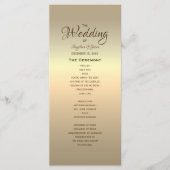 エレガント結婚モダン金ゴールド プログラム (正面)