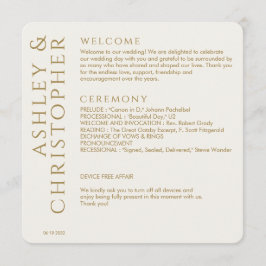 エレガント結婚モダン金ゴールド プログラム