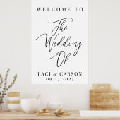 エレガント結婚モダンWelcome's Sign - Foam Board ポスター (キッチン)