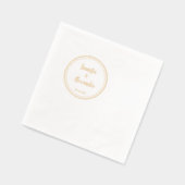 エレガント結婚モノグラムの箔 箔ナプキン (左)