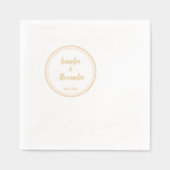 エレガント結婚モノグラムの箔 箔ナプキン (正面)