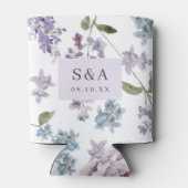 エレガント結婚モノグラムの 缶クーラー (裏面)