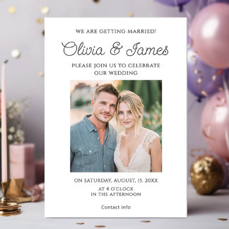 エレガント結婚写真 招待状