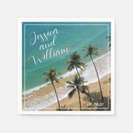 エレガント結婚夏 スタンダードカクテルナプキン