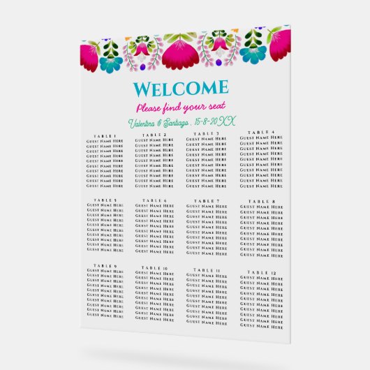 エレガント結婚席 アクリルサイン (傾斜)