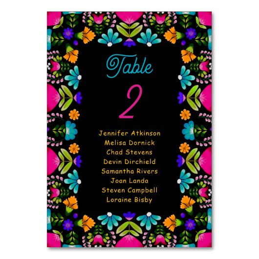 エレガント結婚席 テーブルナンバー (正面)