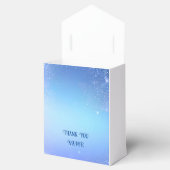 エレガント結婚式の招待のための青いスパークルデザイン&のために フェイバーボックス (オープン)