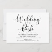 エレガント結婚式リハーサルディナー招待状カード 招待状 (正面)