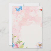 エレガント結婚春の花 招待状 (裏面)