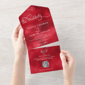 エレガント結婚書モダンの オールインワン招待状 (貼ってはがせる)