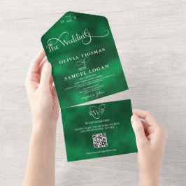 エレガント結婚書モダンの オールインワン招待状