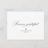 エレガント結婚書感謝していは ポストカード (正面/裏面)