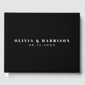 エレガント結婚白黒 ゲストブック (正面)