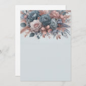 エレガント結婚空白のフローラ 招待状 (正面/裏面)