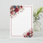 エレガント結婚空白のフローラ 招待状 (スタンド正面)