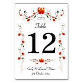 エレガント結婚紅葉 テーブルナンバー (裏面)