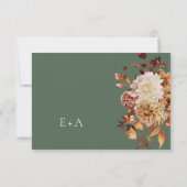 エレガント結婚紅葉 出欠カード (裏面)