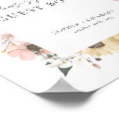 エレガント結婚素朴フローラ ポスター (角)