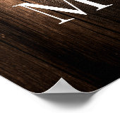 エレガント結婚素朴歓迎サイン ポスター (角)