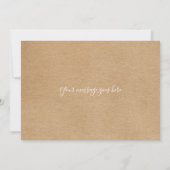 エレガント結婚素朴署名あり サンキューカード (裏面)