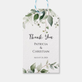 エレガント結婚緑 ギフトタグ