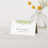 エレガント結婚緑 プレイスカード (裏面)