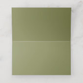 エレガント結婚緑 プレイスカード (内部開封)