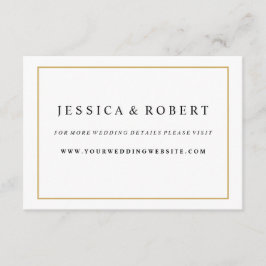 エレガント結婚縁どWebサイト挿入カード エンクロージャーカード