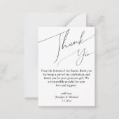 エレガント結婚署感謝してい名 ノートカード (正面)