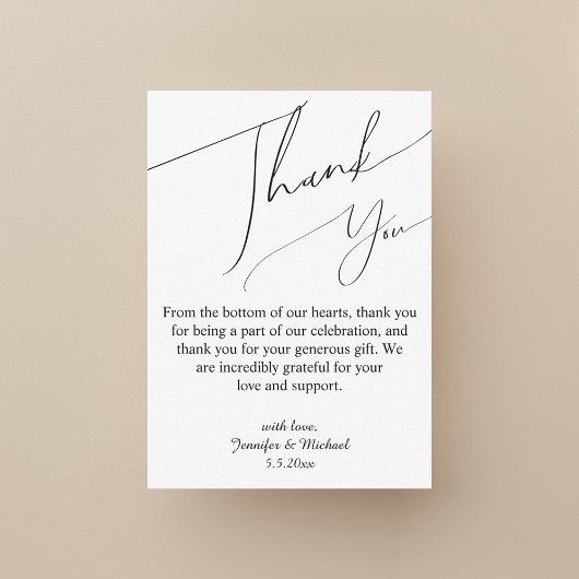 エレガント結婚署感謝してい名 ノートカード