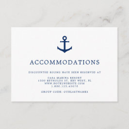 エレガント結婚航海のいかりの宿泊 エンクロージャーカード