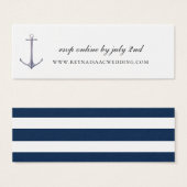 エレガント結婚航海のいかりのWebサイトRSVP (正面&裏面)