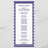 エレガント結婚航海のの海軍ストライププログラムカード プログラム (裏面)