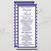 エレガント結婚航海のの海軍ストライププログラムカード プログラム (正面/裏面)