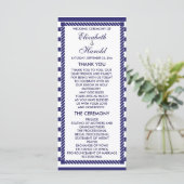 エレガント結婚航海のの海軍ストライププログラムカード プログラム (スタンド正面)