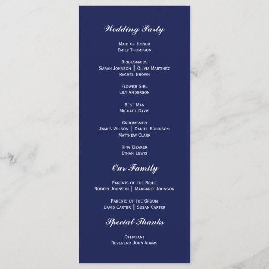 エレガント結婚航海のイニシャル プログラム (裏面)