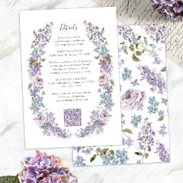 エレガント結婚薄紫 エンクロージャーカード